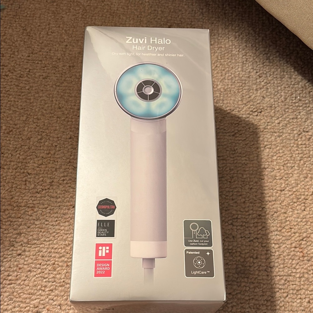 Zuvi Halo Hair Dryer with Blue Accents